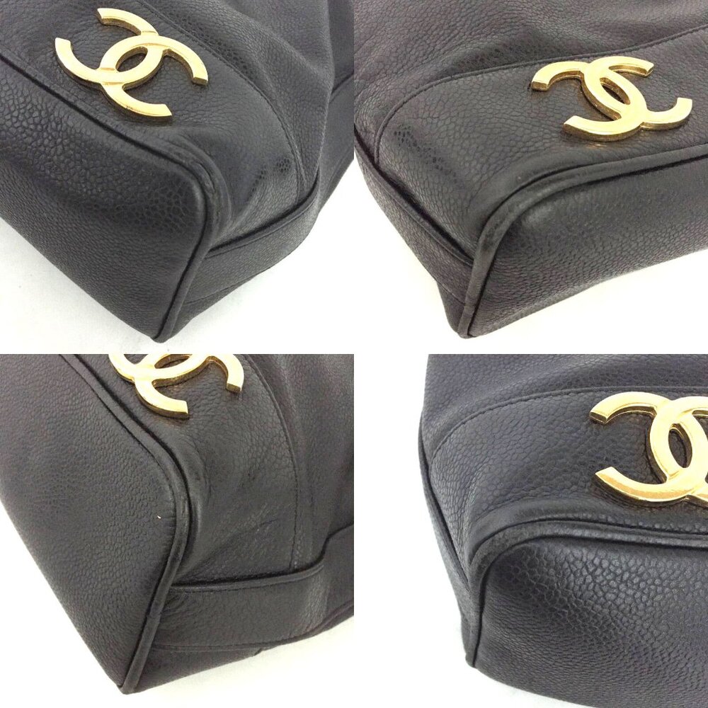 Authentic Chanel Vintage Caviar Bucket Bag Triple CC w 24k Gold-Plated Hardware - Picture 10 of 13